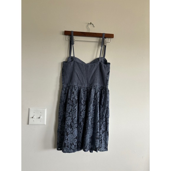 Lace Mini Dress Bustier Style Party Cocktail Dress Blue Size Unknown - Picture 7 of 7